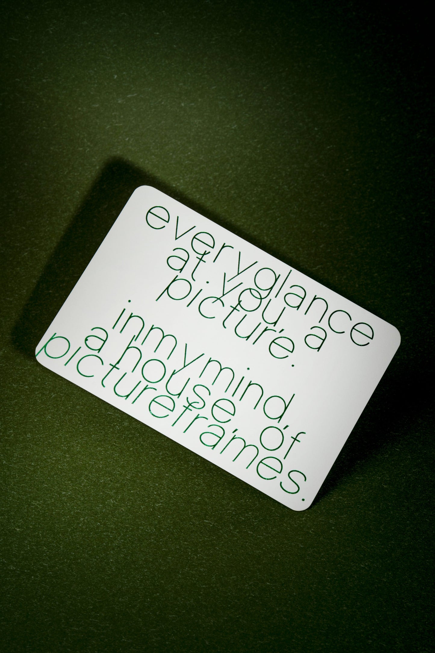 premium luxury romantic designer postcard greeting card mental health inspiration letterpress @say.still