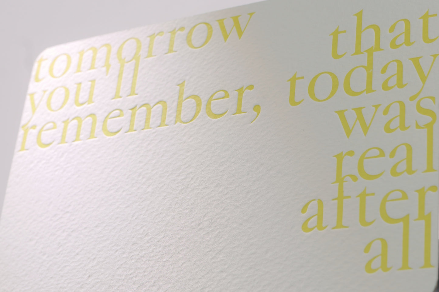 premium luxury designer postcard greeting card mental health inspiration letterpress @say.still